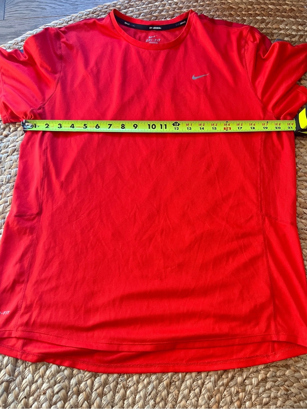 Nike Dri-FIT Running Training Shirt Men's XL Bright Red - Picture 6 of 7
